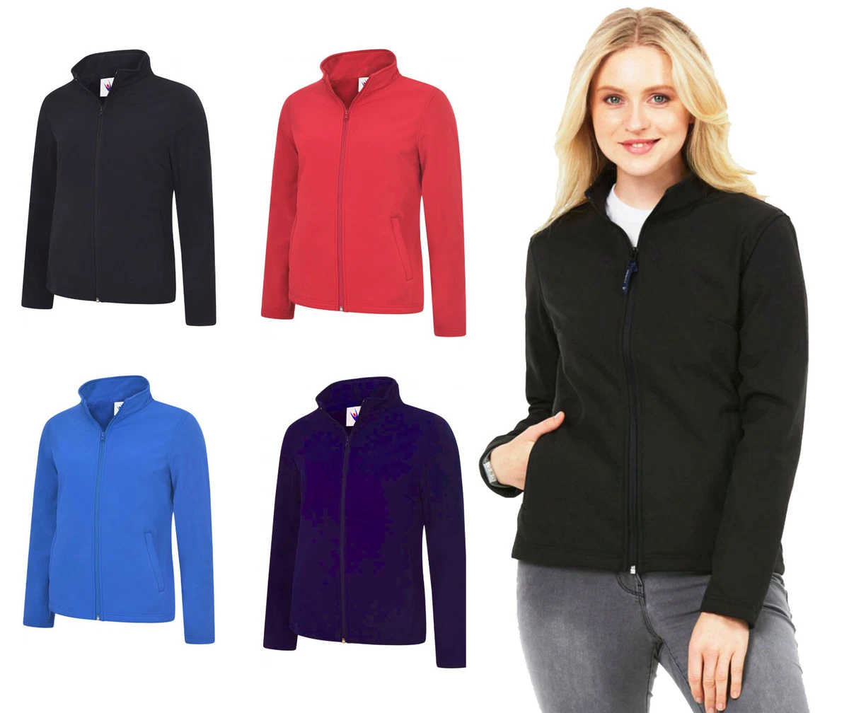 Ladies Soft Shell Fleece Jacket Size 8 to 22 WATERPROOF WINTER WARM CLASSIC  COAT