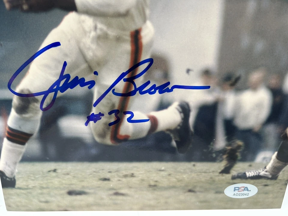 Jim Brown Signed 8x10 Photo Cleveland Browns Autographed PSA/DNA COA - Image 2 of 2