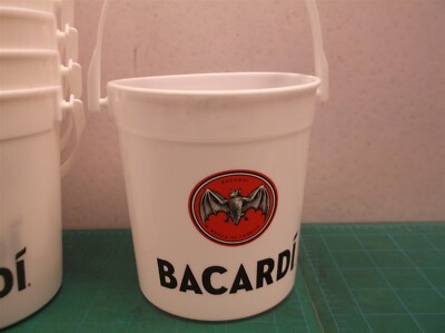 Pack of 12 Promotional Bacardi - Bucket Plastic Cooler Tip Bucket 5'' In 32 oz AC