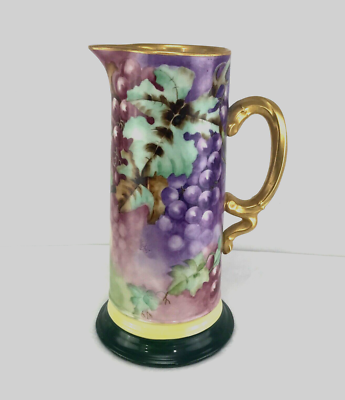 POLITICIAN（ポリティシャン） VINTAGE LAVENDER 46 Antique JPL Jean Pouyat Limoges France #559 Tankard Pitcher Grapes