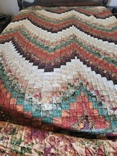 Vintage Bargello Quilt Multicolor King Size 108x104