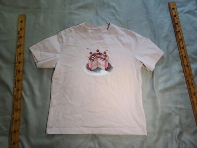 Alexander Wang Shirt Mens Small Pink Cake Graphic Print Top  