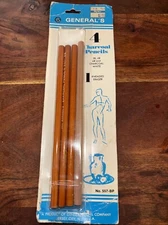 General’s Charcoal 4 Pencil Kit: Black & White #557-BP w/ 2B, 4B, 6B No Eraser