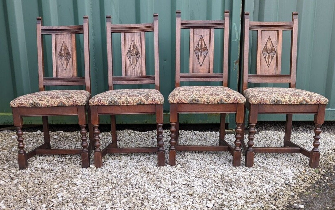 4 Old Charm Dining Chairs eBay