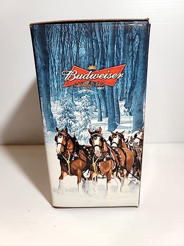 2007 BUDWEISER Holiday Christmas Stein Winter’s Calm - CLYDESDALE Stein Beer Mug - Picture 2 of 13