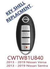 SMART KEY SHELL CASE FOR NISSAN 2013-2019 SENTRA / VERSA CWTWB1U840 A+++