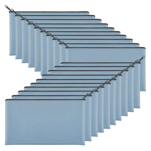 20 Pack Money Bags 11.5 X 6.1 Inch Bank Deposit Bags with Zipper Coin