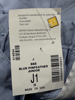 Dennis School Uniforms Pleated Blue Pinfeather Skirt Creaset