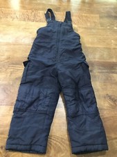 unisex black bib insulated ski/snow pants sz 5/6