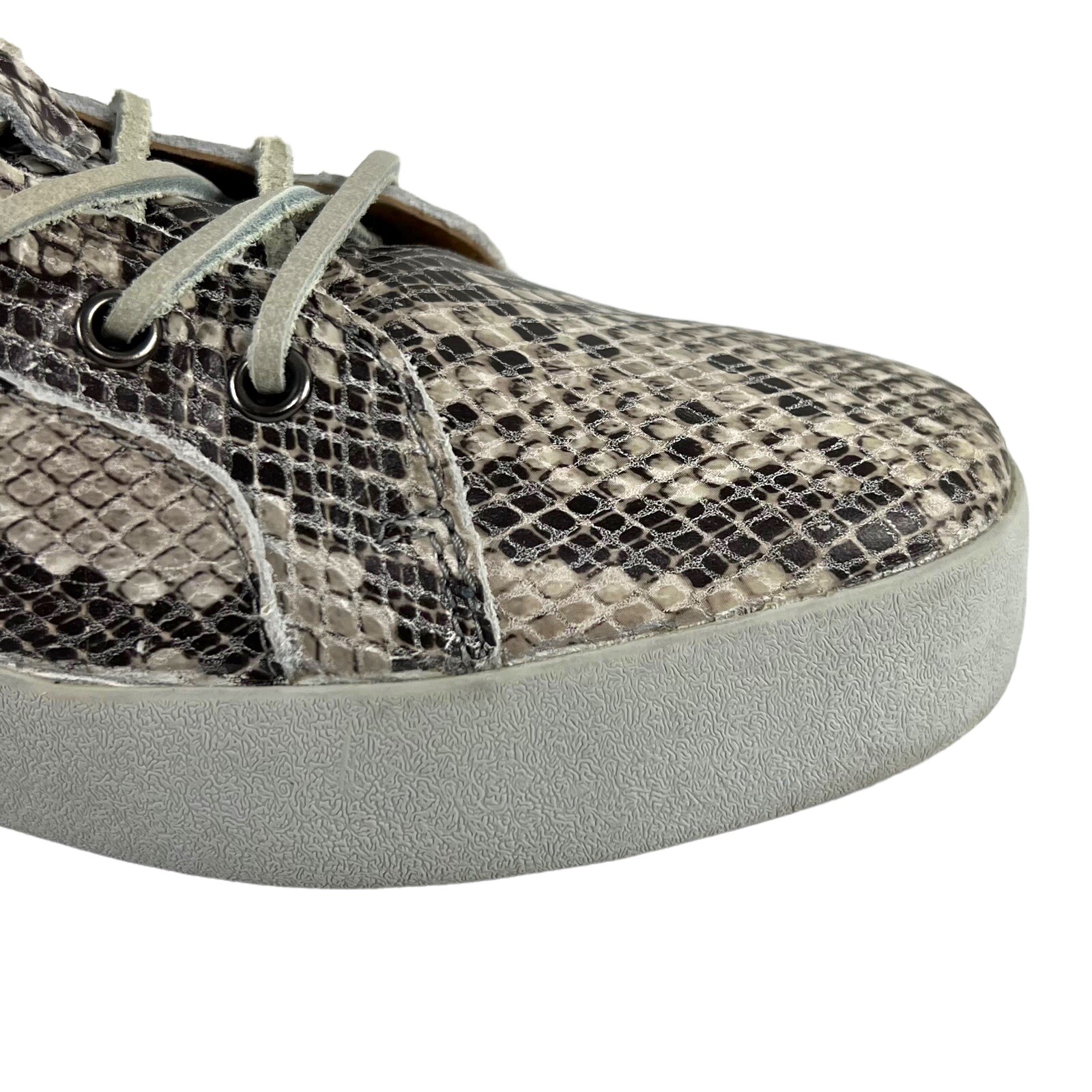 Blackstone White Python Snakeskin Low Casual Snea… - image 11