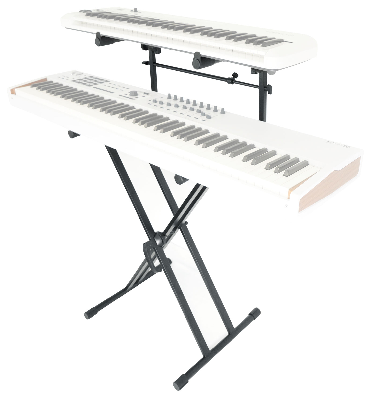 Rockville RKS42X X-Stand 2-Tier Keyboard or DJ Stand Fits Dexibell VIVO P7