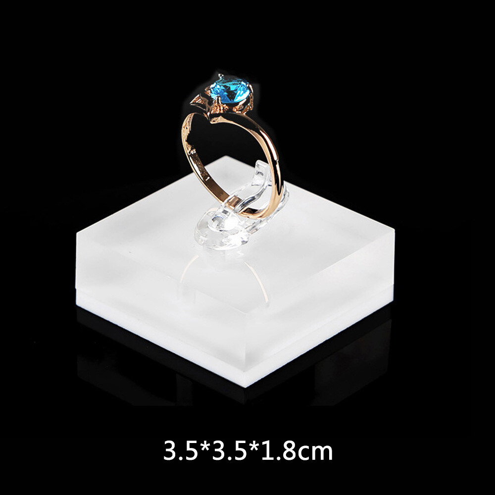 Acrylic Crystal Ring Display Stand Ring Holder Organizer Ring Case