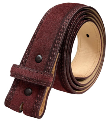 Replacement Belt Strap Genuine Leather Suede Leather Belt Strap1-3/8'' Wide