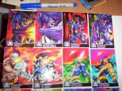 fleer ultra X-MEN 10枚セット レア 1995 Fleer Ultra Marvel X-Men Morph Limited Edition 7/10 -EX