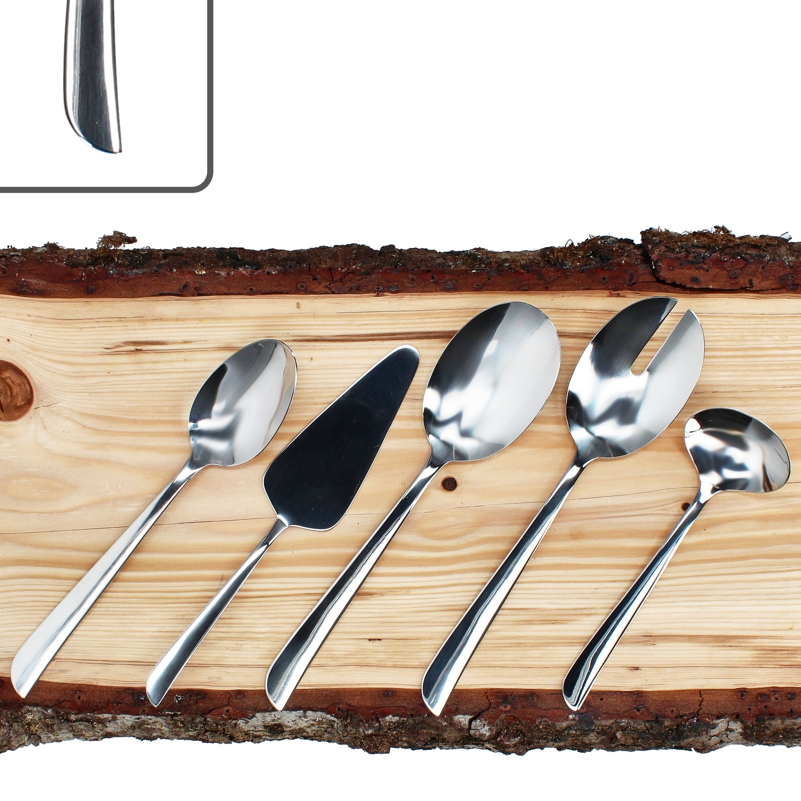 Twist 5tlg Besteck Set Tortenheber Salatbesteck Saucen- & Servierlöffel