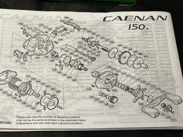 Shimano Caenan 150 Baitcast Reel in Box