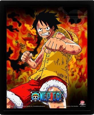 One Piece - Brothers Burning Rage - 26x20 3D Rahmenbild