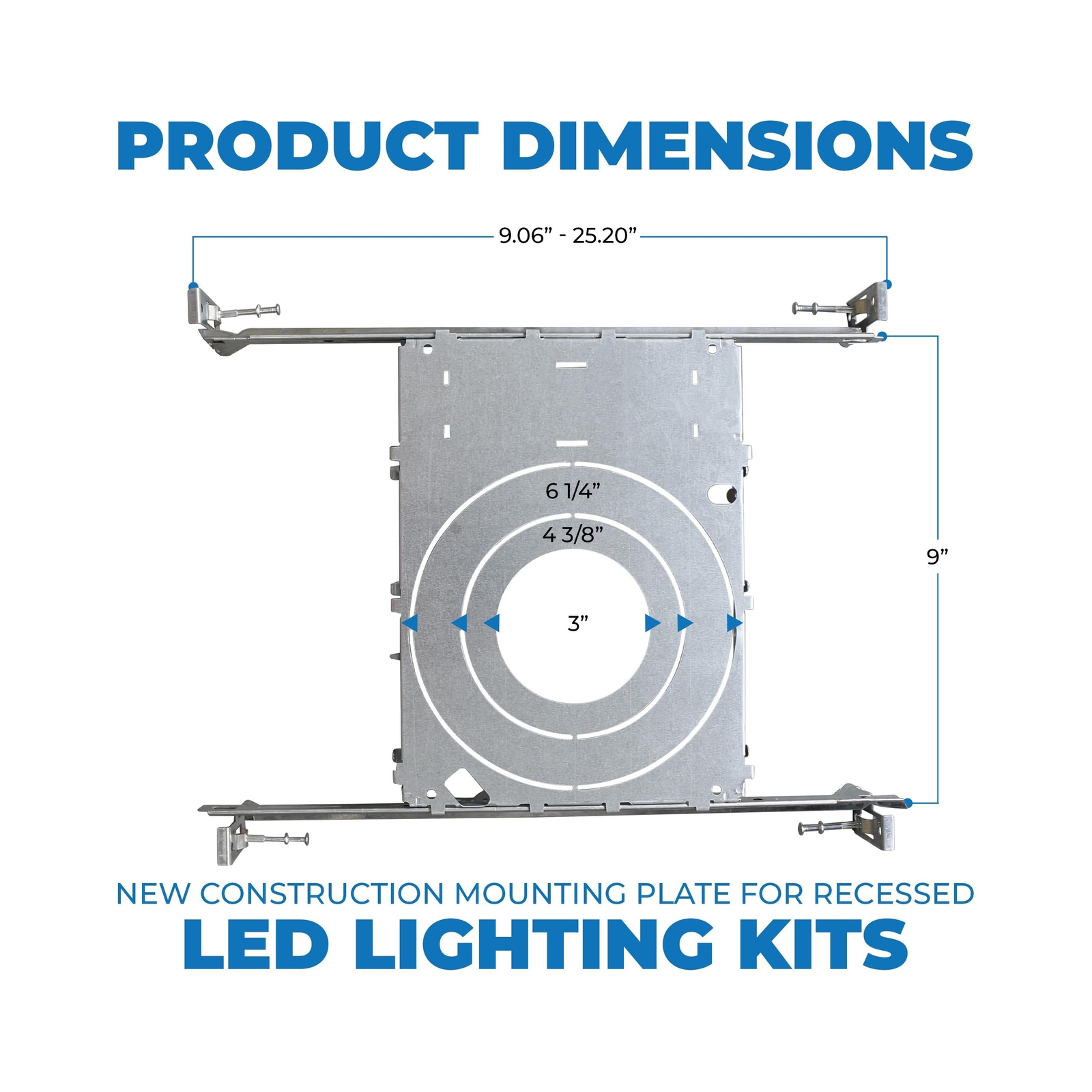 OHLECTRIC New Construction Pre-Mounting Plate with Hanger Bars, Compatible wi...