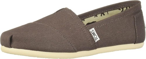 TOMS Women Classic Core Alpargata Slip-On Shoes Ash, Comfortable Everyday Flats