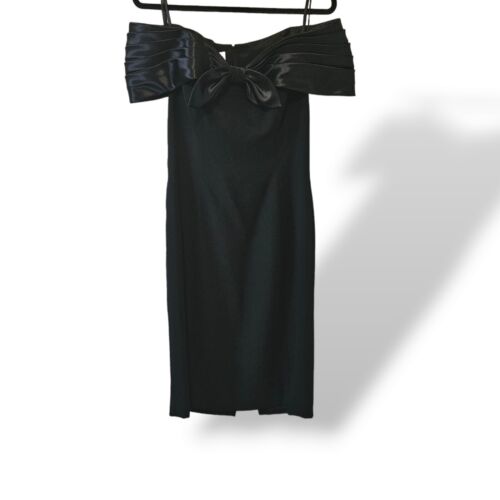 Vintage 1980’s Morton Myles For The Warrens Black Cocktail New Years Dress 10