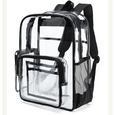 Clear Backpack Heavy Duty Transparent Backpack See Through Plastic Bookbag