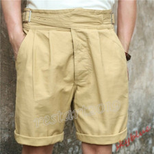 British Men's Gurkha Shorts Loose fIT Outdoor Shorts Casual Shorts Retro Pants