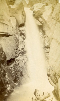 Schweiz Triege Wasserfall altes CDV Foto Charnaux 1870
