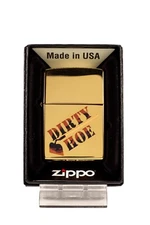 Dirty Hoe Gardening - High Polish Brass Zippo Lighter - Standard Brass Insert