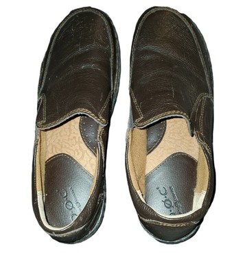 Born Slip On Loafers 10‎ Brown Leather Square Toe M/WM6455 CBG10 Mens Shoes Born Men main image 4
