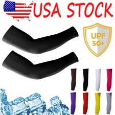 UPF50 Summer Arm Sleeves Hand Cover Breathable UV Protective Arm Cover Sleeves