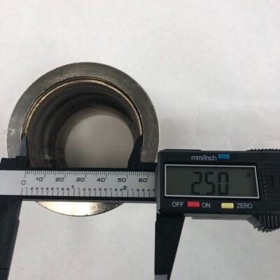 2'' I.D. V-Band to 2.5'' I.D. V-Band Flange Adapter 2-inch Height