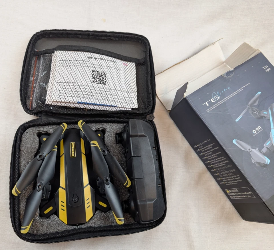 T6 Drone New In Box, Foldable, Carry Case, SD Dual Camera OPEN BOX - Image 3 of 4