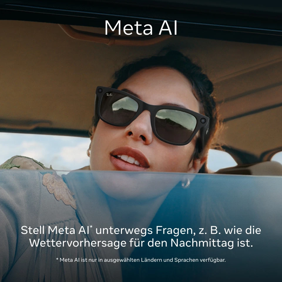 Generalüberholte Ray-Ban Meta Wayfarer (1. Generation), schwarz glänzend/klar, S - Bild 3 von 4