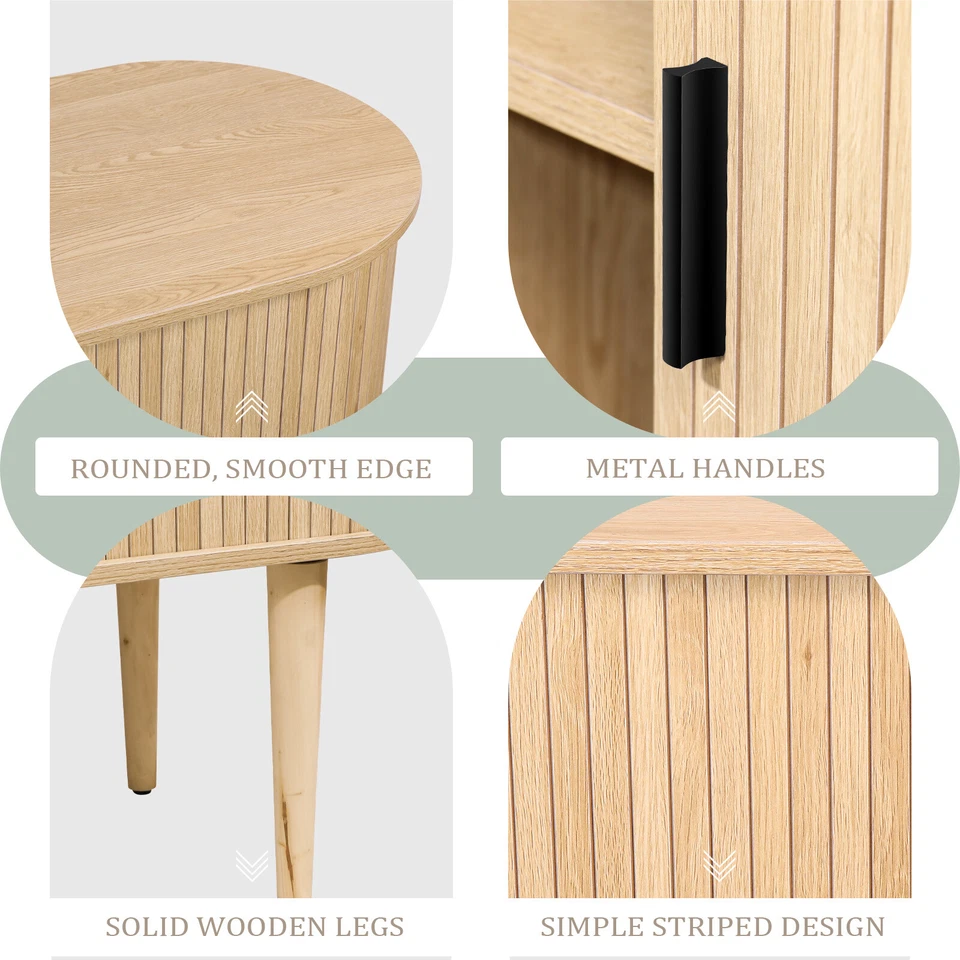 Aparador Armario Buffet 47.2" Armario de Almacenamiento Puertas Correderas Manijas Almacenamiento Foto 4 de 4