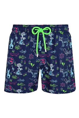 Vilebrequin Badeshorts/Herren/Moorea/Blau Marine/UVP £195
