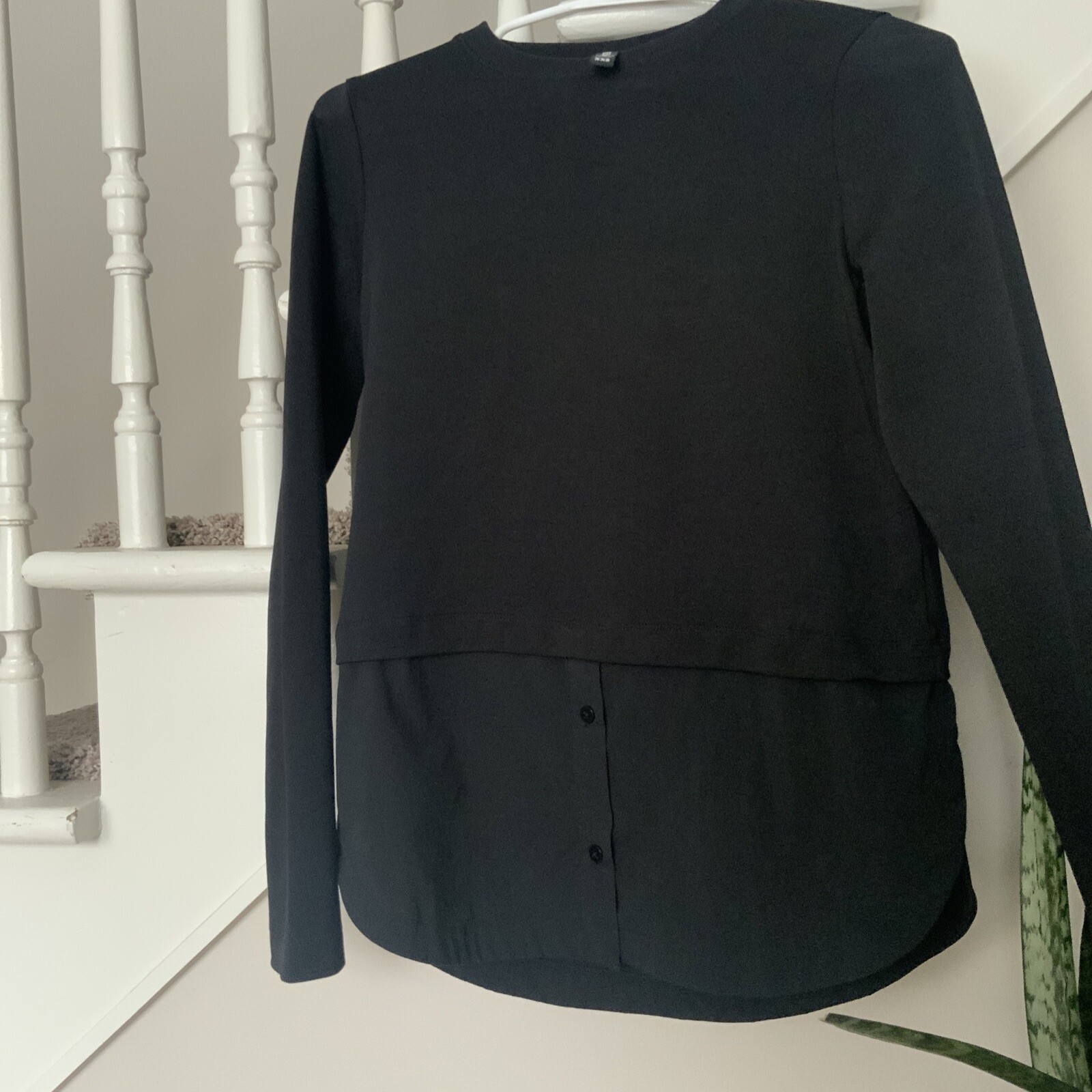 ATHLETA Gallery Top 2.0 Black XXS Active CYA Shirt, H… Gem