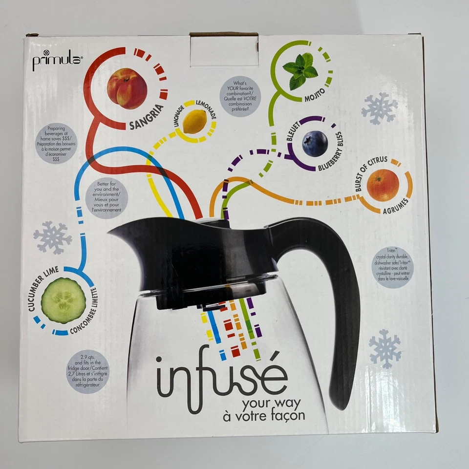 Primula Chill Core Pitcher 2.7 L Fruit/Tea Infuser Flavor-It Beverage...(XX0016) - Image 4 of 4