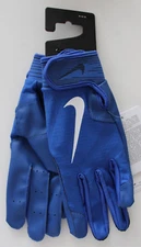 Nike Alpha Huarache Edge Batting Gloves Adult Medium Blue/White