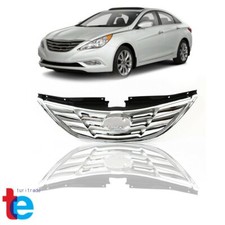 For Hyundai Sonata 2011 2012 2013 Front Upper Grille Grill Chrome Factory Style