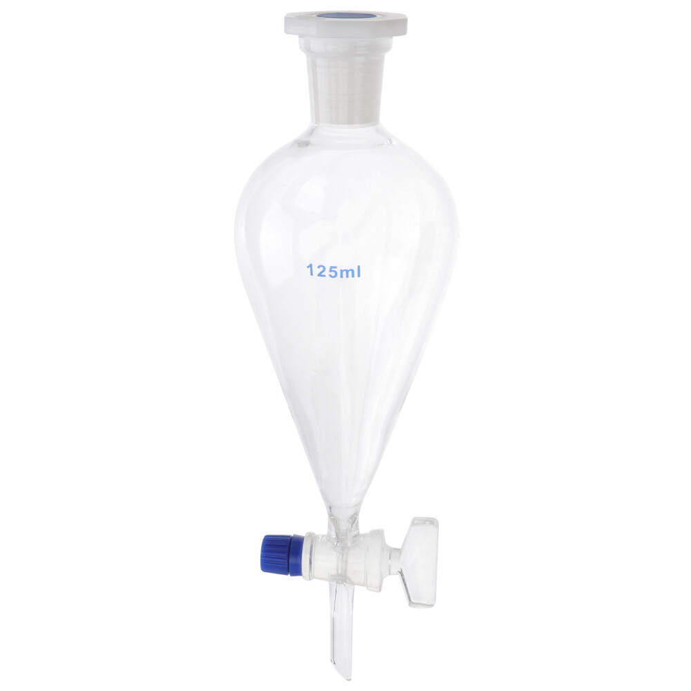 Borosilicate Glass Separatory Funnel lab funnels Separatory Flask 125ML