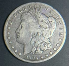 KEY DATE 1884-S $1 US Silver Morgan Set Dollar - RARE One Dollar Coin - S - MINT