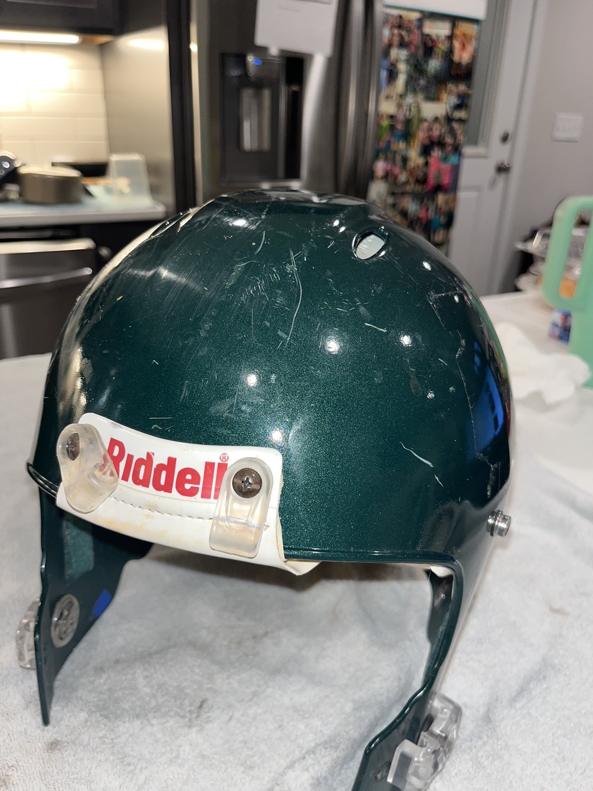 Used Riddell revolution helmet Adult Large In Metallic Dark Green W ...