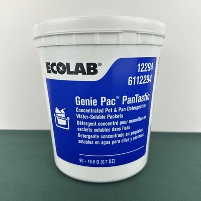 ECOLAB 642294 PANTASTIC GENIE PAC .070 OZ POT & PAN DETERGENT 90 PKS Per Bucket