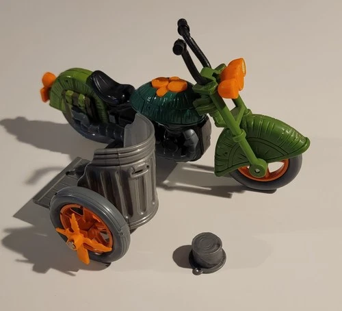Vintage 1989 Teenage Mutant Ninja Turtles Sewer Cycle Motorcycle w/ Sidecar