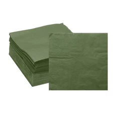 Cocktail Napkins, 100 Pack Dark Green 13" x 13" for Dinner Wedding Bar Party