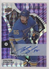 2021-22 Upper Deck Allure Purple Diamond Auto 2/10 Colton Parayko #55 Auto 0sk2