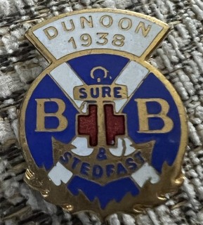 Rare Boys’ Brigade Dunoon Brigade Council Badge 1938