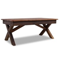 Massivholz Couchtisch Kaffeetisch Beistelltisch Sofatisch Wohnzimmer vidaXL