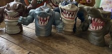 4 X Vintage Street Sharks Ripster Slamu Streex Hammerhead Hand Puppets  1994