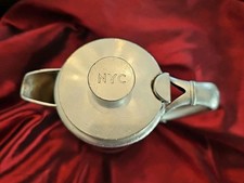 New York Central Lines RR Silver Soldered Teapot By Intl Silver Co Circa 1946